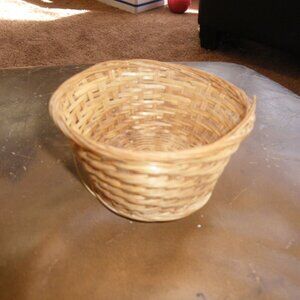 Vintage Miniature Handwoven Wicker Trinket Basket